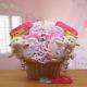 Double Delight Twins New Babies Gift Basket Pink Baby Bath Set Baby Girl