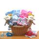Double Delight Twins New Baby Boy And Girl Large Hamper Gift Basket From Gbds