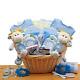Double Delight Twins New Baby Boys Large Hamper Gift Basket From Gbds