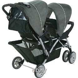 Double Infant Stroller Twin Umbrella Folding Pushchair Infant Safety Travel Set