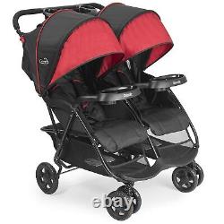 Double Jogger Stroller Speaker Twins Push Chair Infant Seat Foldable Outdoors