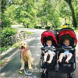 Double Jogger Stroller Speaker Twins Push Chair Infant Seat Foldable Outdoors