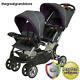 Double Jogger Stroller Twin Baby Child Kids Two Seat Jogging Wheel Foldable Fit
