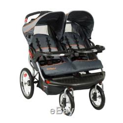 Double Jogging Stroller Baby Twins Jogger Carrier MP3 Speakers Toddler Kids Cart