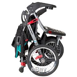 Double Jogging Stroller Twin Jogger Side By Side For Boys/Girls Dual Black Teal