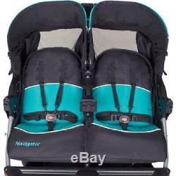 Double Jogging Stroller Twins Baby Boys Jogger Folding Child Cart MP3 Speakers