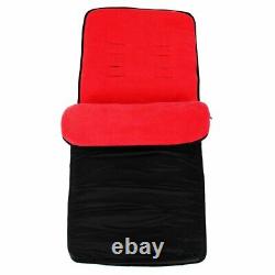 Double Red Twin Stroller Pram Pushchair Buggy Inc Raincover & Footmuffs
