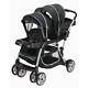 Double Stroller Baby Twin Tandem Inline Click Connect Gotham Black Infant Twins