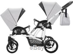 Double Stroller Bebetto 42 3in1 or 4in1 for twins 6 car seats models to choose