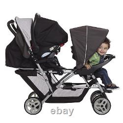 Double Stroller Lightweight Double Stroller with Tandem Seating