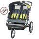 Double Stroller Twin Tandem Baby Toddler Kid Infant Swivel 2 Seater Strollers