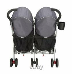 Double Stroller Twins Side By Side Boys Girls Lightweight Frame Compact Umbrella