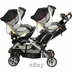 Double Travel System Baby Strolle Infant Twin Car Seat Carrier Carriage Buggy