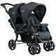 Double Twin Baby Stroller Infant Wagon Easy Fold W Canopy Two Black Seat Child