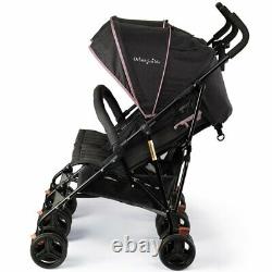 Dream On Me Volgo Twin Umbrella Baby Stroller in Pink