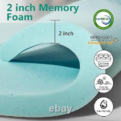 Dual Layer Memory Foam Mattress Topper Twin XL 3 Inch, 2 Inch Cooling Gel Memory