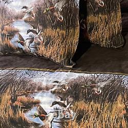 Duck Approach Bed Comforter Set 4-PC Cotton Lodge Cabin Bedding King Twin Size