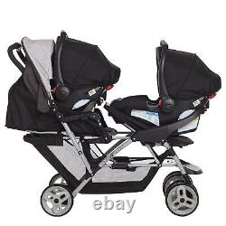 DuoGlider Double Stroller Lightweight Double Stroller with Tandem Seating