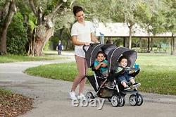 DuoGlider- Lightweight Twin Stroller with Tandem Seat and Glacier/ Free Shipping