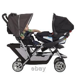 Duoglider Double Stroller Lightweight Double Stroller with Tandem Seating, Gla