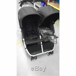 EX DISPLAY Babystyle Oyster Twin Baby Stroller Pushchair Buggy Tungsten Grey