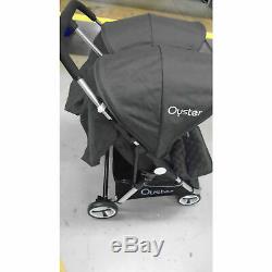EX DISPLAY Babystyle Oyster Twin Baby Stroller Pushchair Buggy Tungsten Grey
