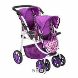 Ella Tandem Baby Stroller Pram Double Buggy Twin Dolls Pushchair Girl Adjustable 