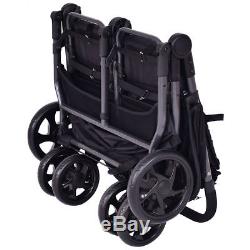 Foldable Lightweight Aluminum Double Twin Baby Infant Travel Stroller Umbrella