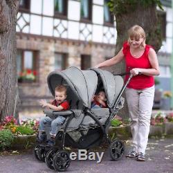 Foldable Lightweight Twin Baby Double Stroller Kids Travel Infant Pushchair US