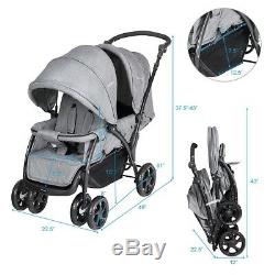 Foldable Lightweight Twin Baby Double Stroller Kids Travel Infant Pushchair US