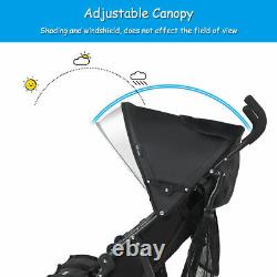 Foldable Twin Baby Double Stroller Kids Ultralight Umbrella Stroller Pushchair