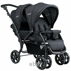 Foldable Twin Baby Double Stroller Stand OnTravel Stroller Infant Pushchair