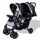 Foldable Twin Baby Kids Jogger Pushchair Stroller