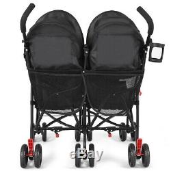 Foldable Twin Baby Toddler Double Stroller Ultralight Umbrella Kids Travel Chair
