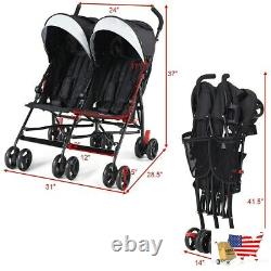 Foldable Twin Child Twofold Buggy Ultralight Umbrella Children Stroller