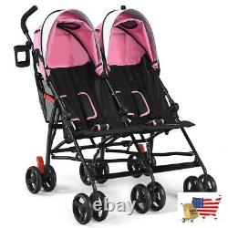 Foldable Twin Child Twofold Buggy Ultralight Umbrella Children Stroller