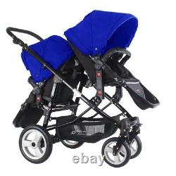 Foldable Twins Baby Carriage Stroller Twin Can Sit and Lie Double Stroller Shock