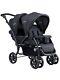 Foldable Baby Double Pushchair Lightweight Travel Pushchair
