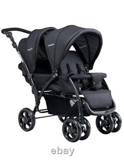 Foldable baby double pushchair Lightweight travel pushchair