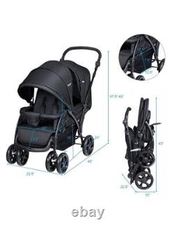 Foldable baby double pushchair Lightweight travel pushchair