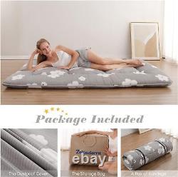 Futon Floor Mattress Japanese Rolling Up Sleeping Pad with Portable Storage bag