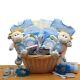 Gbds 890811-b Double Delight Twins New Baby Gift Basket Blue