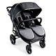 Gaggle Roadster Double Stroller Uv Canopy, 5-point Harness, Easy Maneuver, Black