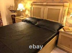 Genuine Leather Bed Sheet With Pillow Duvet Cover Single/double/king/super Kings