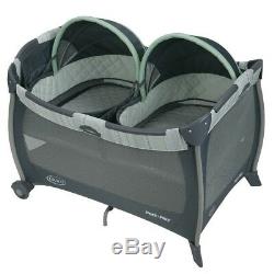 Graco Pack Playard Twin Removable Bassinets Double babies Roomy Quick easy fold