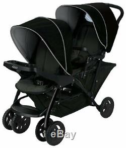 Graco Stadium Duo Tandem Double Pushchair Twin Stroller Baby Buggy Black/Grey