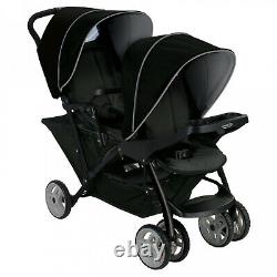 Graco Stadium Duo Tandem Twin Seat Buggy Stroller Pushchair Black / Grey