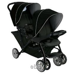 Graco Stadium Duo Tandem Twin Seat Buggy Stroller Pushchair Black / Grey Kids