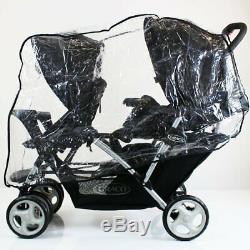 Graco baby Toddler Tandem Twin Double Pram Stroller Buggy Pushcair inc Raincover