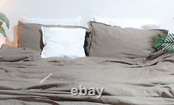 Gray Linen Bedding Set Queen Comforter Twin Full Queen King Duvet Set